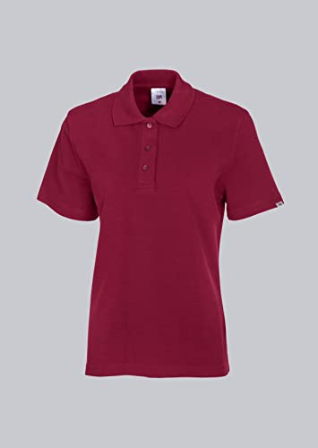 BP 1648-181-82-S Poloshirt für Frauen, 1/2 Ärmel, Polokragen mit Knopfleiste, 64 cm, 220,00 g/m² Stoffmischung, weinrot, S
