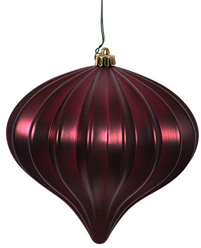 Vickerman matt Bruchsichere Zwiebel Weihnachten Ornament, Wein, 5.7 x 5.5