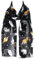 Hat To Socks Chiffon-Satinschal mit Katzenmotiv, Katzenpfote (Schwarz)