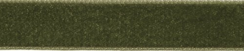 Berisfords Velvet Ribbon Loden Grun 56mm x 10m - Nylon Craft Ribbon for Sewing, Gift Wrapping and Hair Accessories