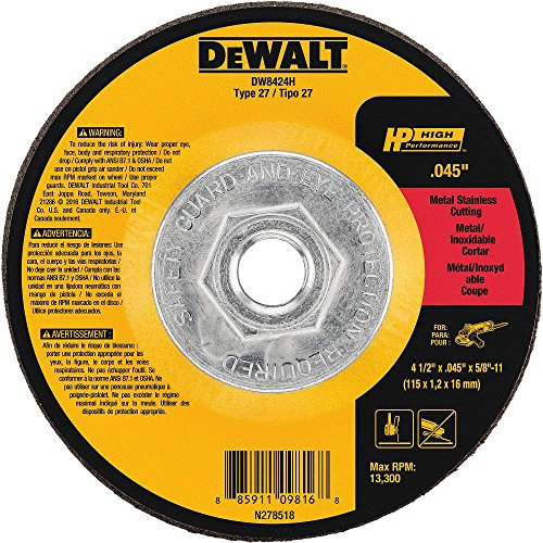 DeWalt DW8424H Metallschneidrad, 10,4 x 0,045 x 1,6 cm bis 27,9 cm, 10 Stück