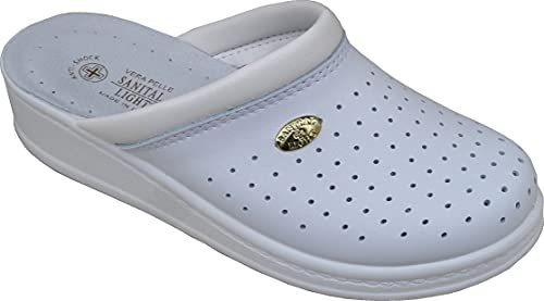Sanital Light Sabot Femme en Cuir 1350 - Blanc - 41