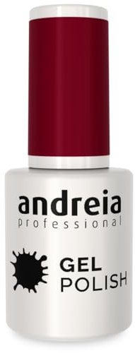Andreia Semi-Permanent Nail Gel Polish for UV/LED Lamp - Intense Shine and 4 weeks Lasting French Manicure Nail Gel Varnish - Colour 10.5 ml (283 Red)