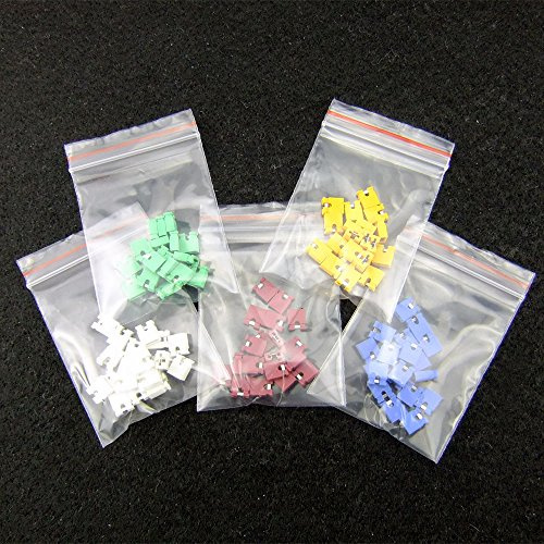 100 pcs 2.54mm Jumper Cap, Shorted Cap, Mini Micro Jumper, Each color 20pcs