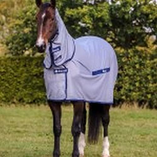 Bucas Fliegendecke -Buzz-Off Full Neck- Farbe 125 / Silber/blau