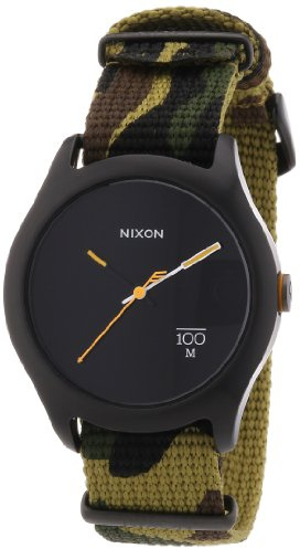 Nixon Unisex-Armbanduhr A3441253-00, The Quad Woodland Camo, Analog Quarz Nylon