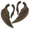 Drachensilber Fake Piercing Ohrschmuck Schwan Schmuck Ohrring dunkles Holz Verschluss Silber Paarpreis Frauen Kunst Handwerk