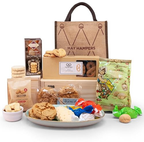 Luxury Biscuit Hamper Gift Set - Cookies, Shortbread & Italian Biscuits - Birthday Hampers for Women and Men, Get Well Soon Gift Hamper, Anniversary Present for Couples, Thank You Gift by Hay Hampers