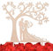 LOVENJOY Tortendeko Hochzeit Cake Topper Holz Braut und Bräutigam Silhouette Baum Tortenaufsatz für Hochzeitstorte Deko, Geschenkbox