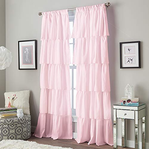 Curtainworks Vorhang mit Volant, 160 cm, Rosa