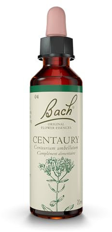 FLEURS DE BACH ORIGINAL - Centaury No 4 - Pour plus d’affirmation - Aide à savoir dire non - Élixir floral naturel pour le bien-être émotionnel - Compte-Gouttes 20ml - Vegan