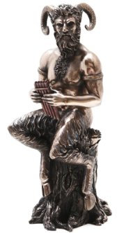 25,4 cm Pfanne der Satyr Creature Mystical Kunstharz Statue Figur