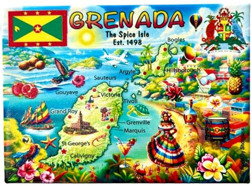 Grenada Caribbean Fridge Collector's Souvenir Magnet 6.4cm X 8.9cm