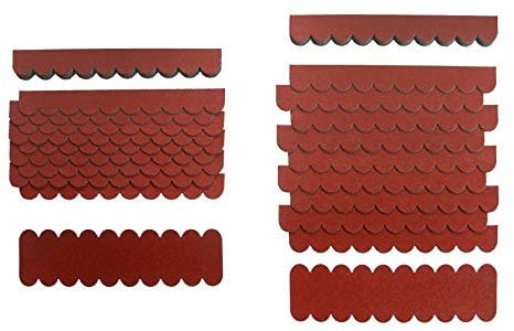 Birsppy Mini Dachschindeln,Rot,Dachpappe,Vogelhäuser,Kaninchenstall,Holzgestell,Betonsäulenüberdeckung,Sandkastendächer,Hundehütte,Briefkasten,Geräteschuppen