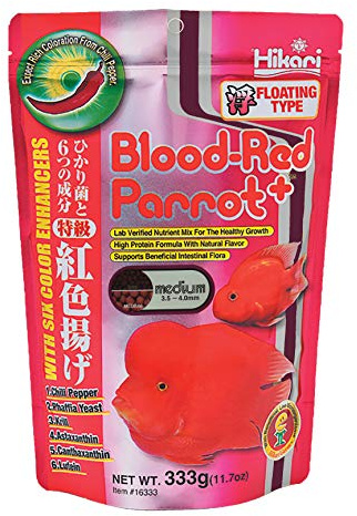 Hikari Food Blood-Red Parrot Floating Food Medium Enhance Coloration 11.7oz