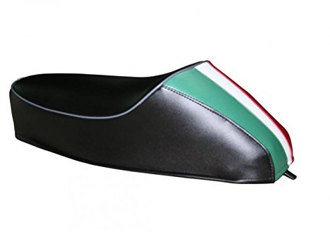 P0010T SELLA VESPA 50 CON GOBBA TRICOLORE NERA