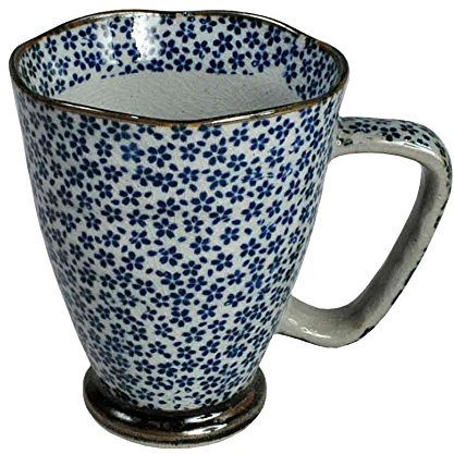Tokyo Design Studio Tasse mt-3620/A, en Porcelaine, Bleu/Gris, 9 x 11 cm