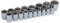 18 PCE ⅜ Dr Multi Fit Socket Set with Rail - Fits Metric SAE Imperial & Star