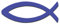Uljö Fischaufkleber BLAU 13 cm Vinyl Minimalistisch Outdoor Sticker Decal