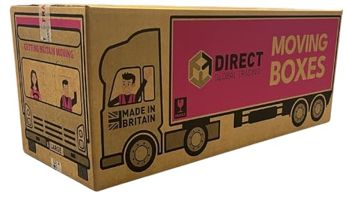 10 Strong Large Long Strong Cardboard Storage Packing Moving House Boxes with 66 Metre Roll of Fragile Tape 88.5cm x 34cm x 31.5cm