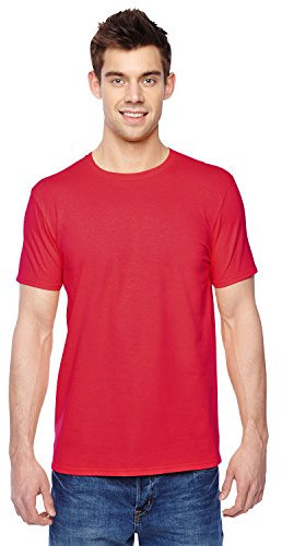 Fruit of the Loom Men's Super Premium Short Sleeve T-Shirt, Red, Small