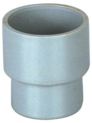 Raccord PVC gris droit réduit - Ø 40 - 32 mm - Double emboîture - Girpi