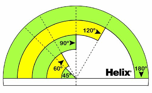 Goniometro elementare Helix K58050, 180 gradi (confezione da 25)