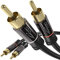 KabelDirekt – Cable RCA de 5m, cable de audio estéreo 2 x 2 Cinch especialmente resistente y con una calidad de sonido brillante (coaxial, HiFi y Home Cinema, analógico y digital)