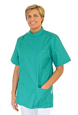Casacca dentista GIMA, verde XXL, 100% cotone, produzione italiana