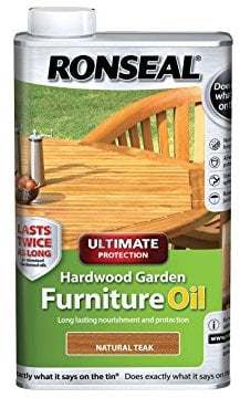 Ronseal UHWGFOT1L 1 Litre Ultimate Protection Hardwood Garden Furniture Oil - Teak
