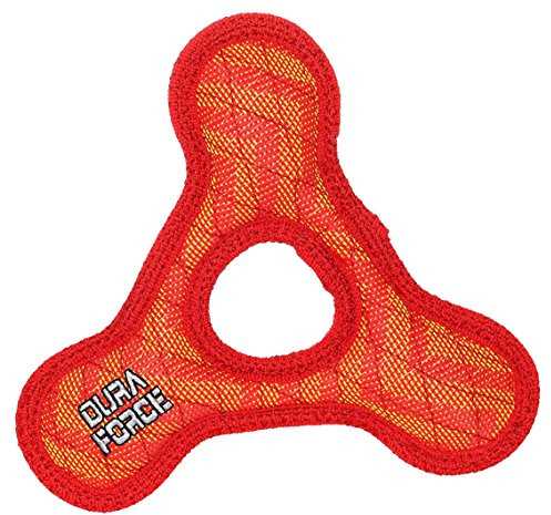 VIP55 DURAFORCE Junior Triangle Ring Zig Zag Hundespielzeug, Rot