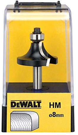 Dewalt DT90015-QZ Profilfräser mit Führung, Schwarz/Silber, 8 x 31,8 x 9,5 mm