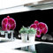 Küchenrückwand Orchideen Pink Premium Hart-PVC 0,4 mm selbstklebend - Direkt auf die Fliesen, Größe:220 x 60 cm