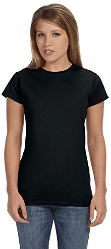 Gildan Ladies Soft Style Short Sleeve T-Shirt (2XL) (Black)