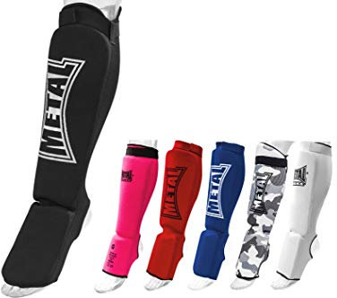 Metal Boxe MB153 Protège-tibias/pieds Noir Taille S