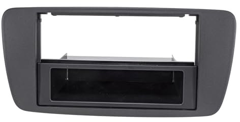 tomzz Audio 2449-019 Panel de Radio Compatible con Seat Ibiza 6J 2008-2013 Negro Metalizado Mate