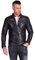 D'Arienzo Giacca Pelle Nera Uomo Giubbotto Biker Vera Pelle Made in Italy Hamilton Nero/46