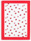 Halbleinen Geschirrtuch, KRACHT, Druckmotiv Marienkäfer/Pilze, Format 50/70