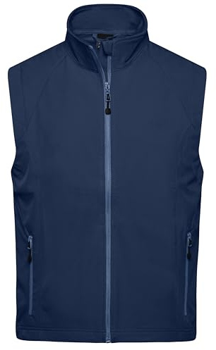 James & Nicholson Herren Softshell Weste - Praktische Weste aus elastischem Softshell