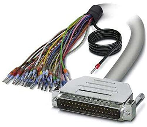 PHOENIX CONTACT CABLE-D-37SUB/M/OE/0.25/S/1.0M Konfektioniertes Geschirmtes Rundkabel, Einzeladern (37-Polig) (Die Adern Sind Beschriftet & mit Aderendhülsen Versehen