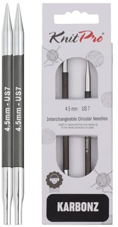 KnitPro Karbonz Interchangeable Circular Needles 5 (13cm) | 4.50 mm