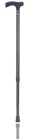 OSSENBERG Carbonstock mit Fritzgriff - Verstellbarer Gehstock - Gehhilfe mit hoher Belastbarkeit - Spazierstock - Wanderstock glänzend mit Raute Muster - belastbar bis 120 KG