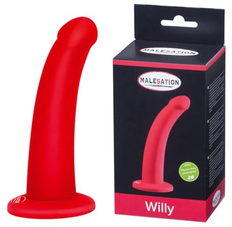 Malesation Willy Dildo in rot, 1er Pack
