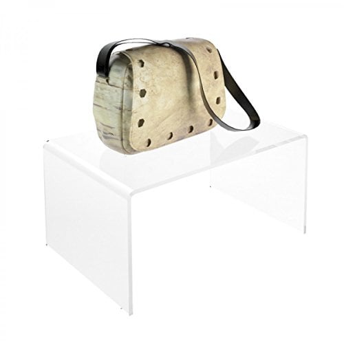 DESIGNPLEX Tavolino plexiglass trasparente - Misure: 30 x 20 x H15 cm