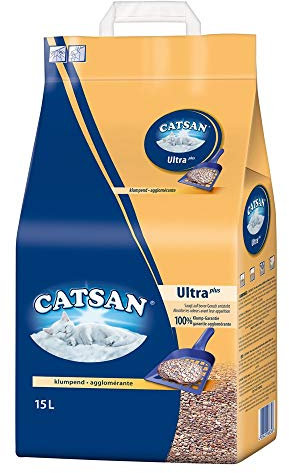 Catsan Ultra Plus Klumpstreu klumpendes Katzenstreu, 1 Packung (1 x 15l)