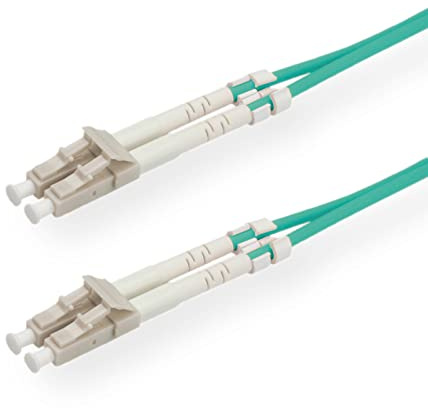ROLINE fiber optic cable | Fiber optic cable patch cable | 50μ LC / LC OM3 | Aqua 1 m