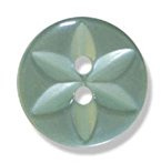 Polyester Star Buttons Turquoise 10mm 10pk