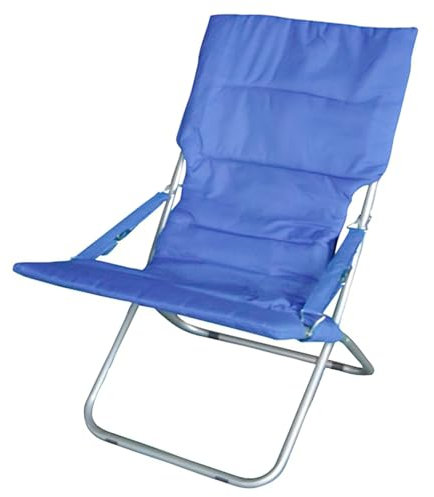 Papillon 8043505 Gepolsterter Strandstuhl aus Metall, Blau