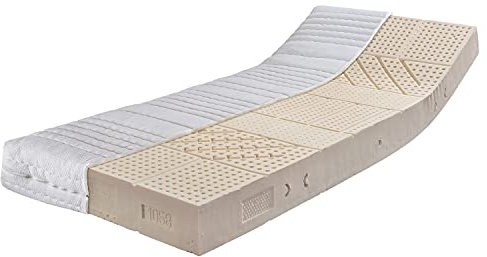 RAVENSBERGER Latexmatratze Komfort-Natura - Härtegrad H2, mittel, RG 75-80 x 200 cm, Höhe 18 cm - 7-Zonen Latexmatratze aus 100% Naturlatex mit Baumwoll-Doppeltuch Bezug