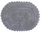 DII Crochet Collection Wende-Badematte, klein, oval, 43 x 61 cm, Grau